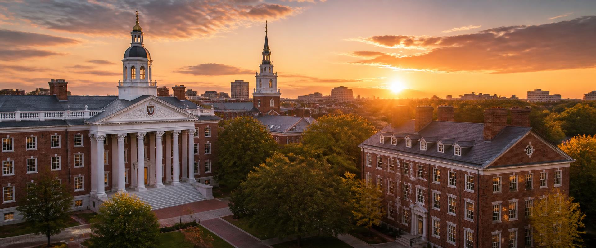 Historic Harvard campus architecture